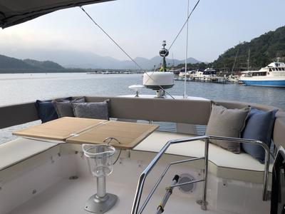 Deck of Noa, a Sessa Marine Sessa Fly 42 yacht at Općina Sukošan, Croatia