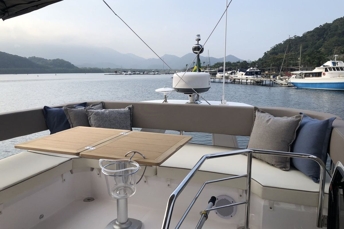 Deck of Noa, a Sessa Marine Sessa Fly 42 yacht at Općina Sukošan, Croatia