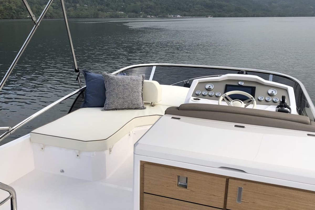 Cockpit of Noa, a Sessa Marine Sessa Fly 42 yacht at Općina Sukošan, Croatia