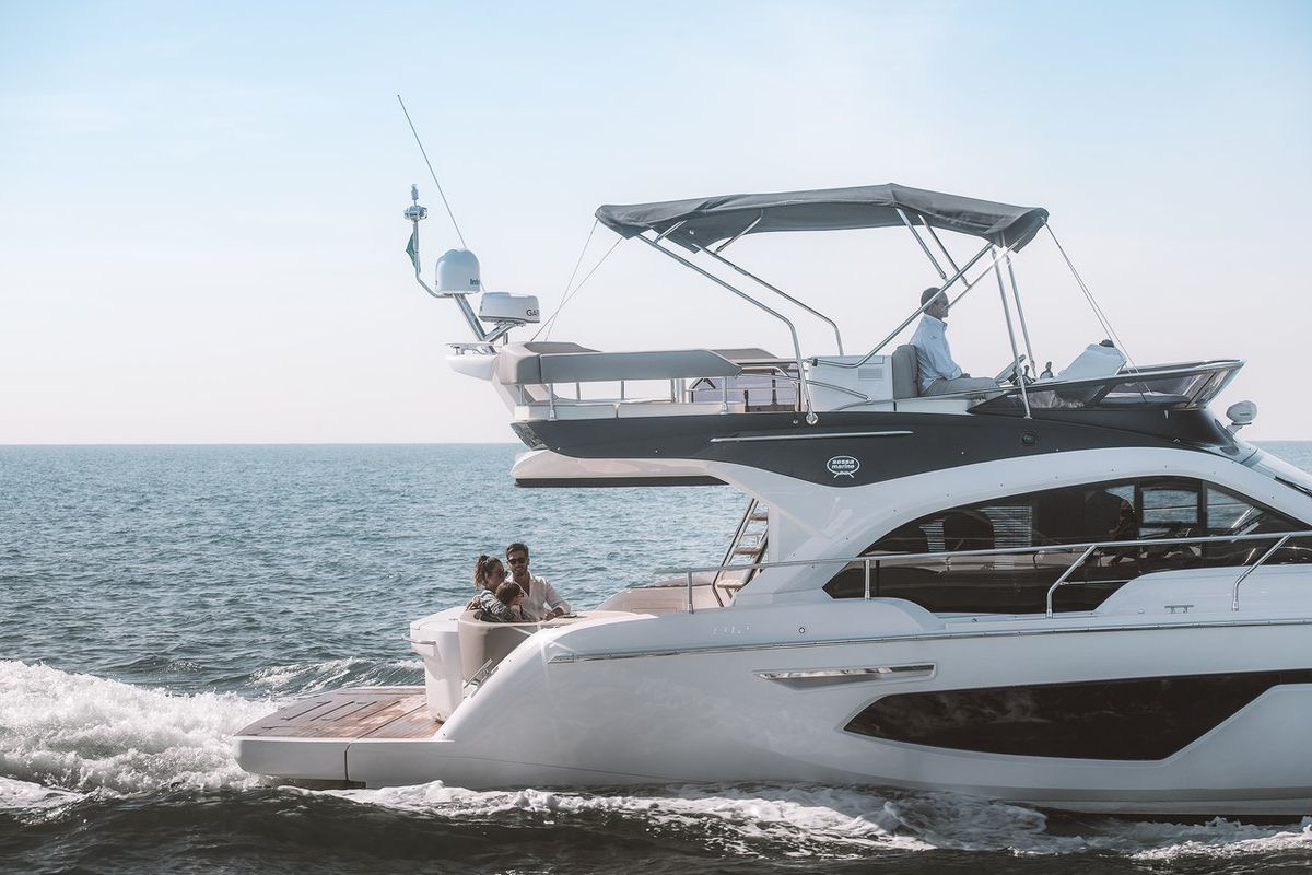 Exterior view of Noa, a Sessa Marine Sessa Fly 42 yacht at Općina Sukošan, Croatia