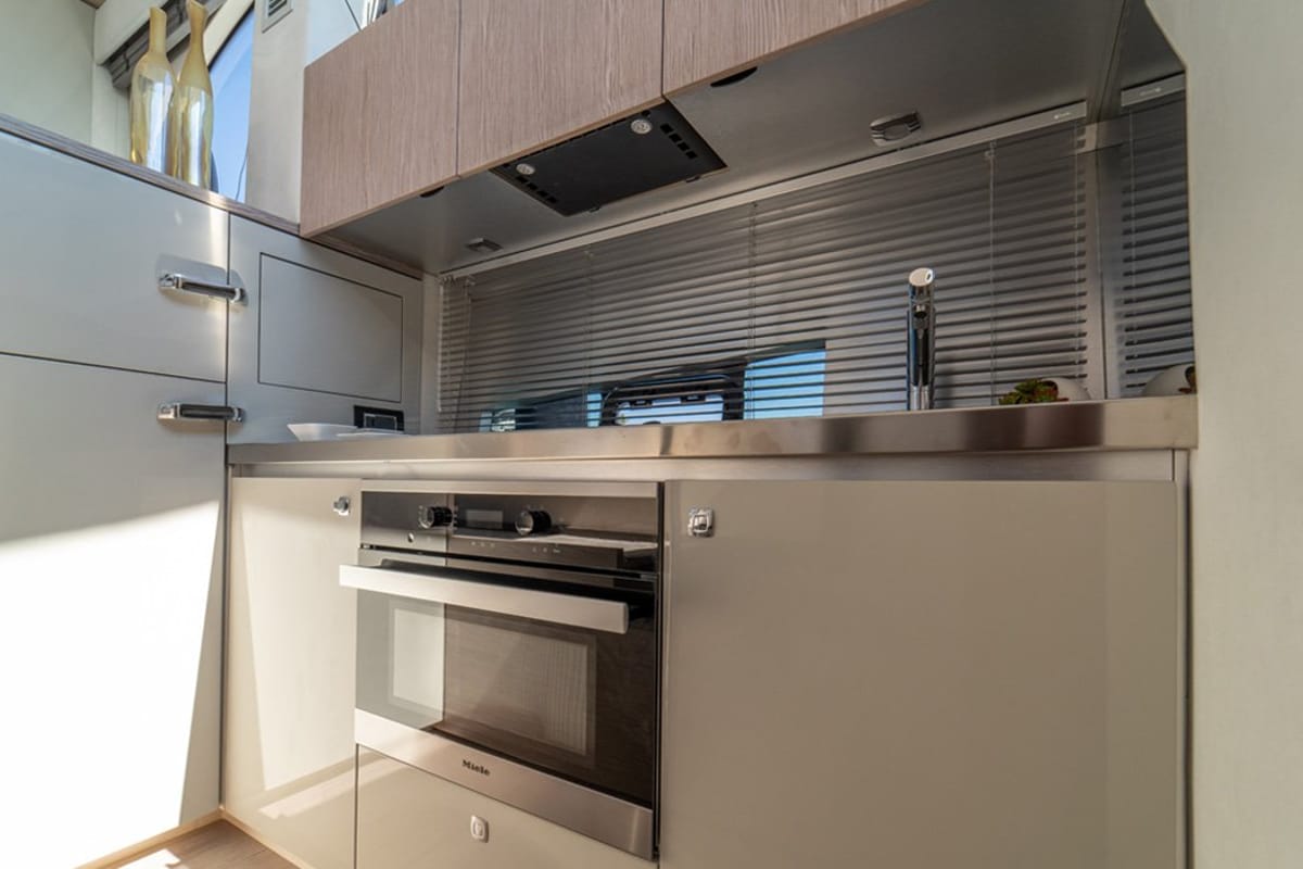 Galley of Noa, a Sessa Marine Sessa Fly 42 yacht at Općina Sukošan, Croatia