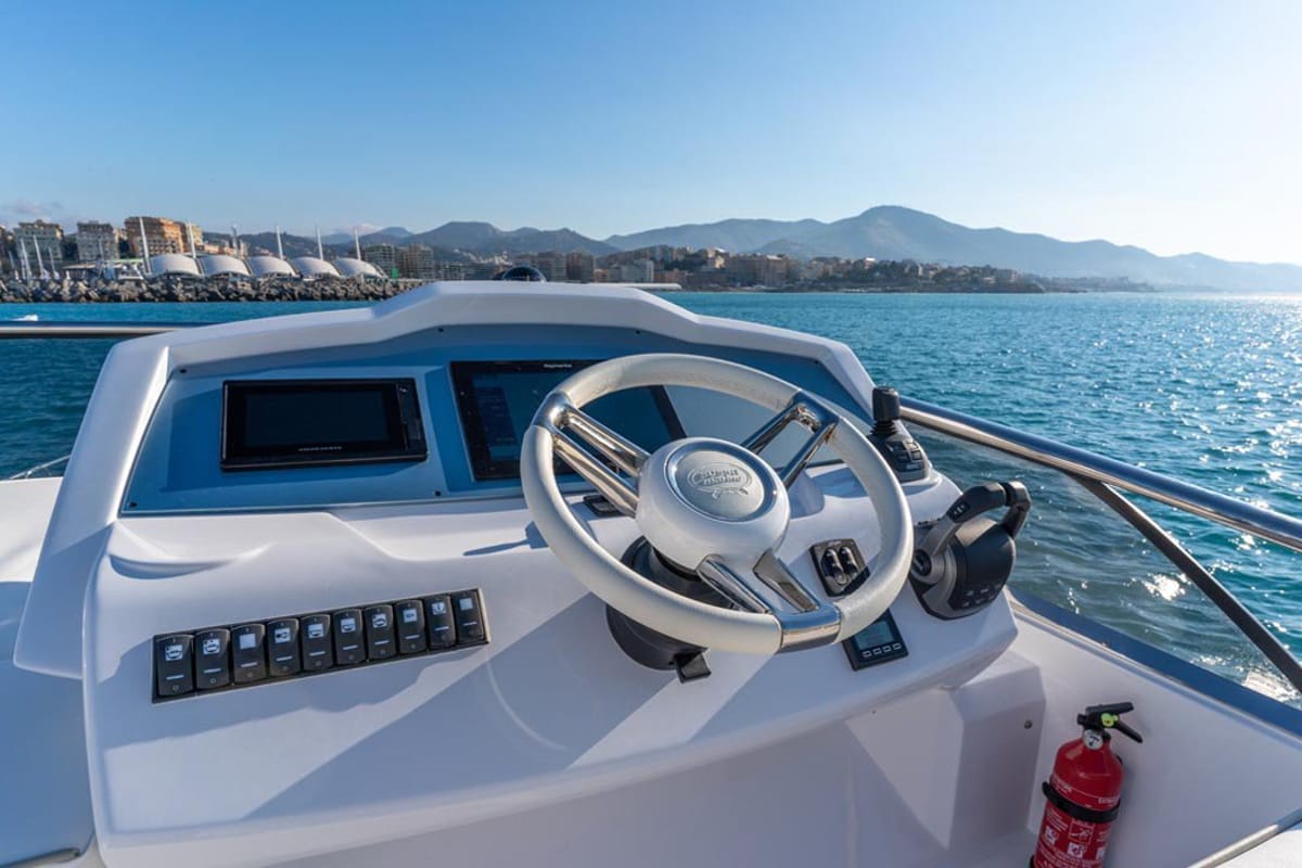 Cockpit of Noa, a Sessa Marine Sessa Fly 42 yacht at Općina Sukošan, Croatia