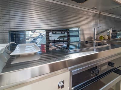Galley of Noa, a Sessa Marine Sessa Fly 42 yacht at Općina Sukošan, Croatia