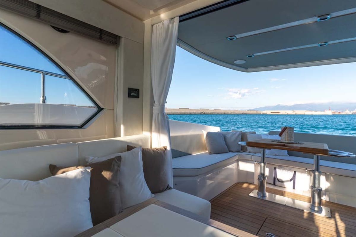 Deck of Noa, a Sessa Marine Sessa Fly 42 yacht at Općina Sukošan, Croatia