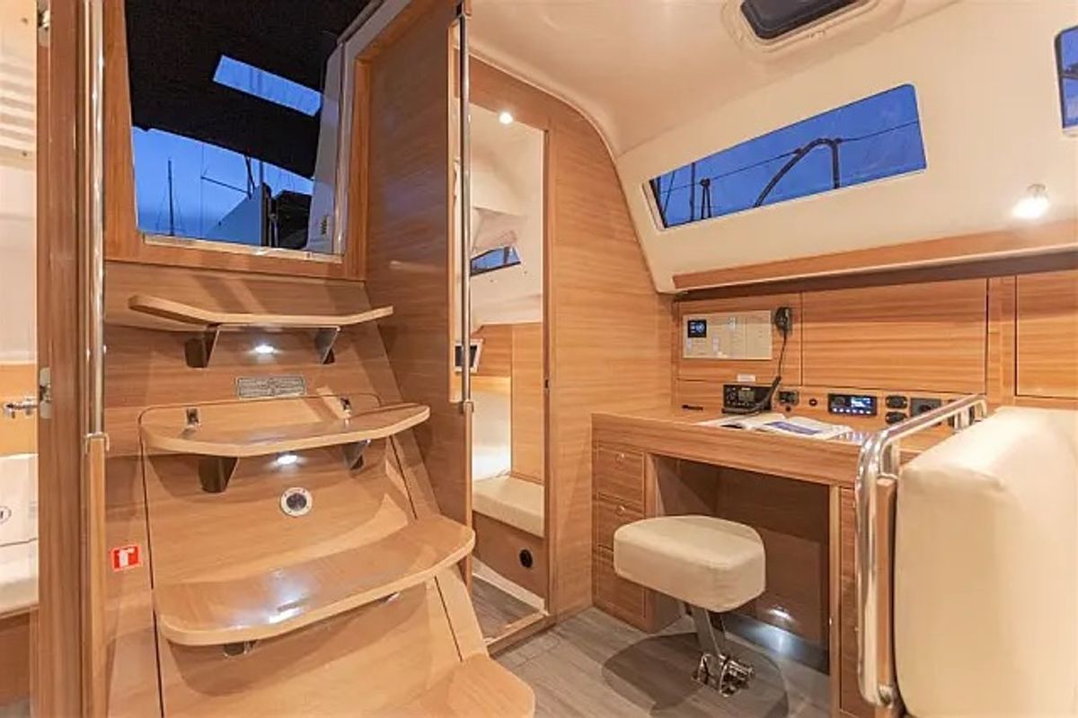 Salon of Bad Buoy, a Elan Impression 45.1 sailboat at Seget Donji, Croatia