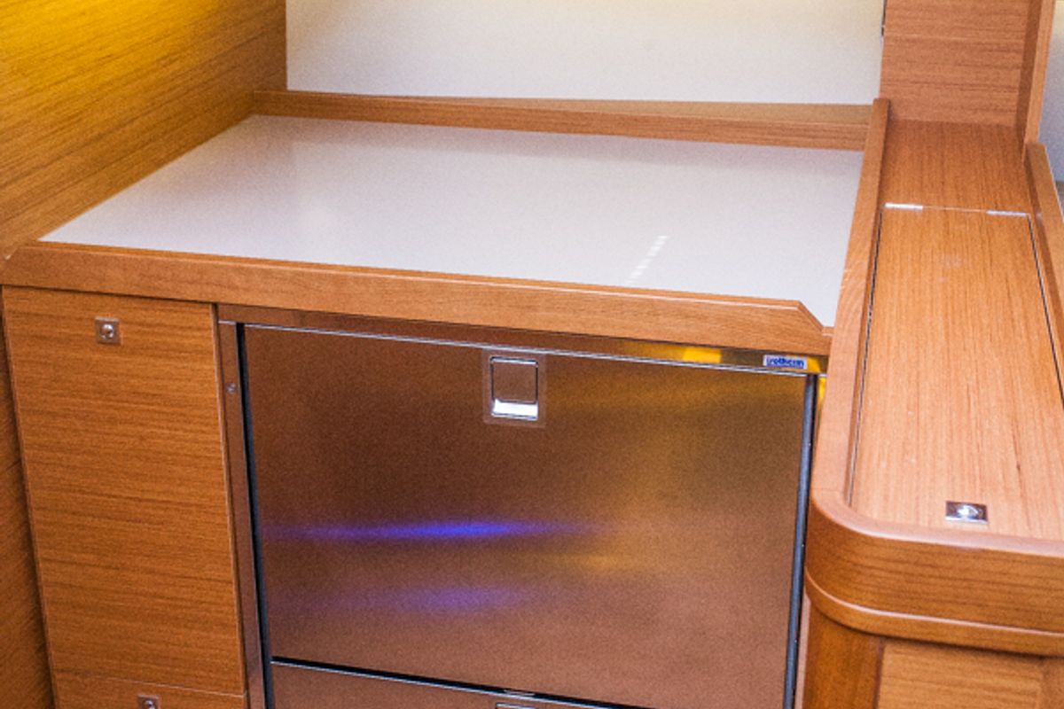 Galley of Malin, a Dufour 460 GL sailboat at Primošten, Croatia