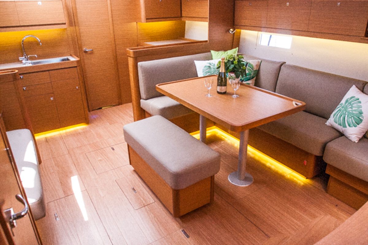 Salon of Malin, a Dufour 460 GL sailboat at Primošten, Croatia