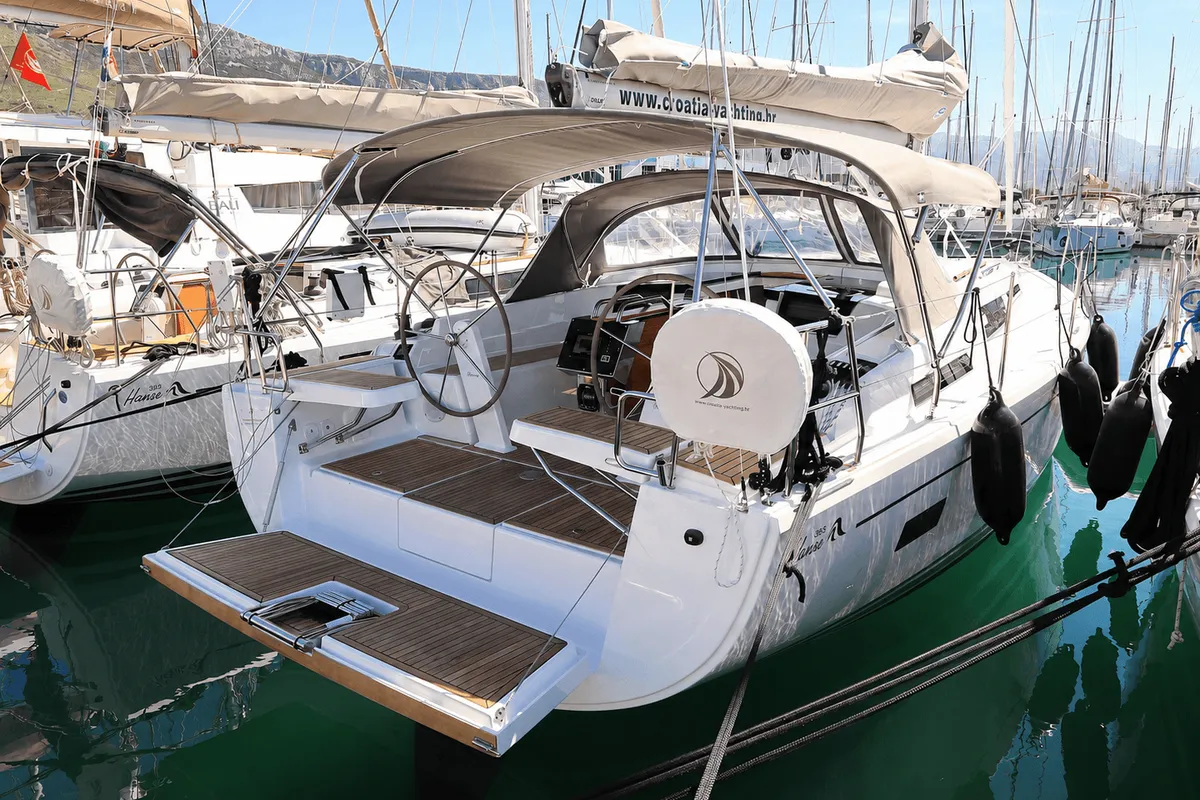Free Spirit, a Hanse Yachts Hanse 388 sailboat at Dubrovnik, Croatia