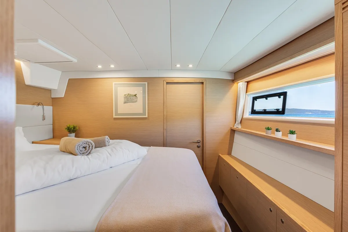 Cabin on Cool Change, a Lagoon 560 catamaran at Grad Pula, Croatia