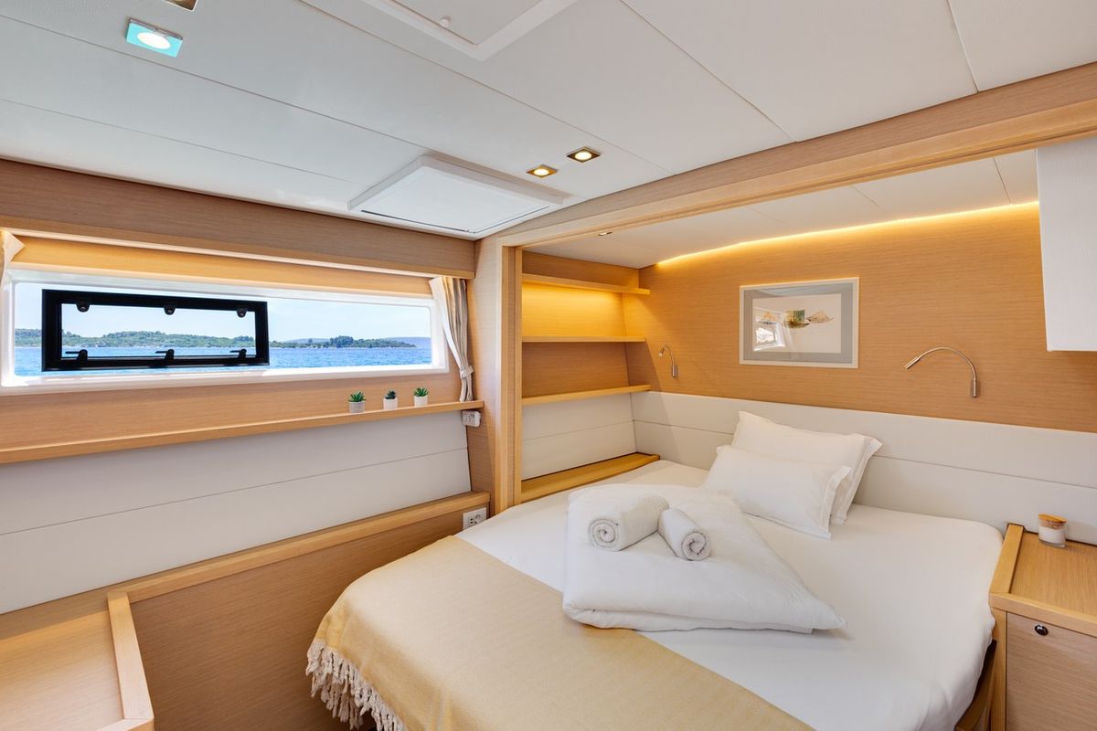 Cabin on Cool Change, a Lagoon 560 catamaran at Grad Pula, Croatia