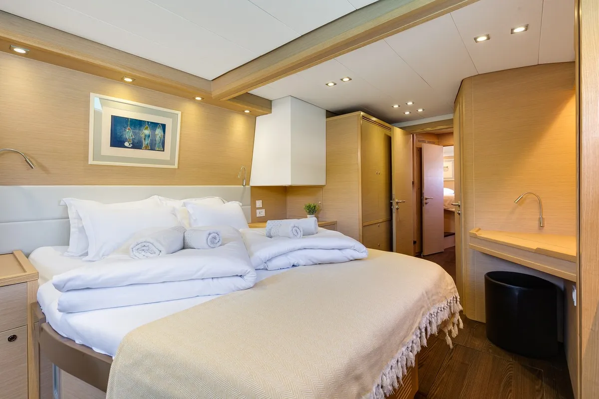 Cabin on Cool Change, a Lagoon 560 catamaran at Grad Pula, Croatia
