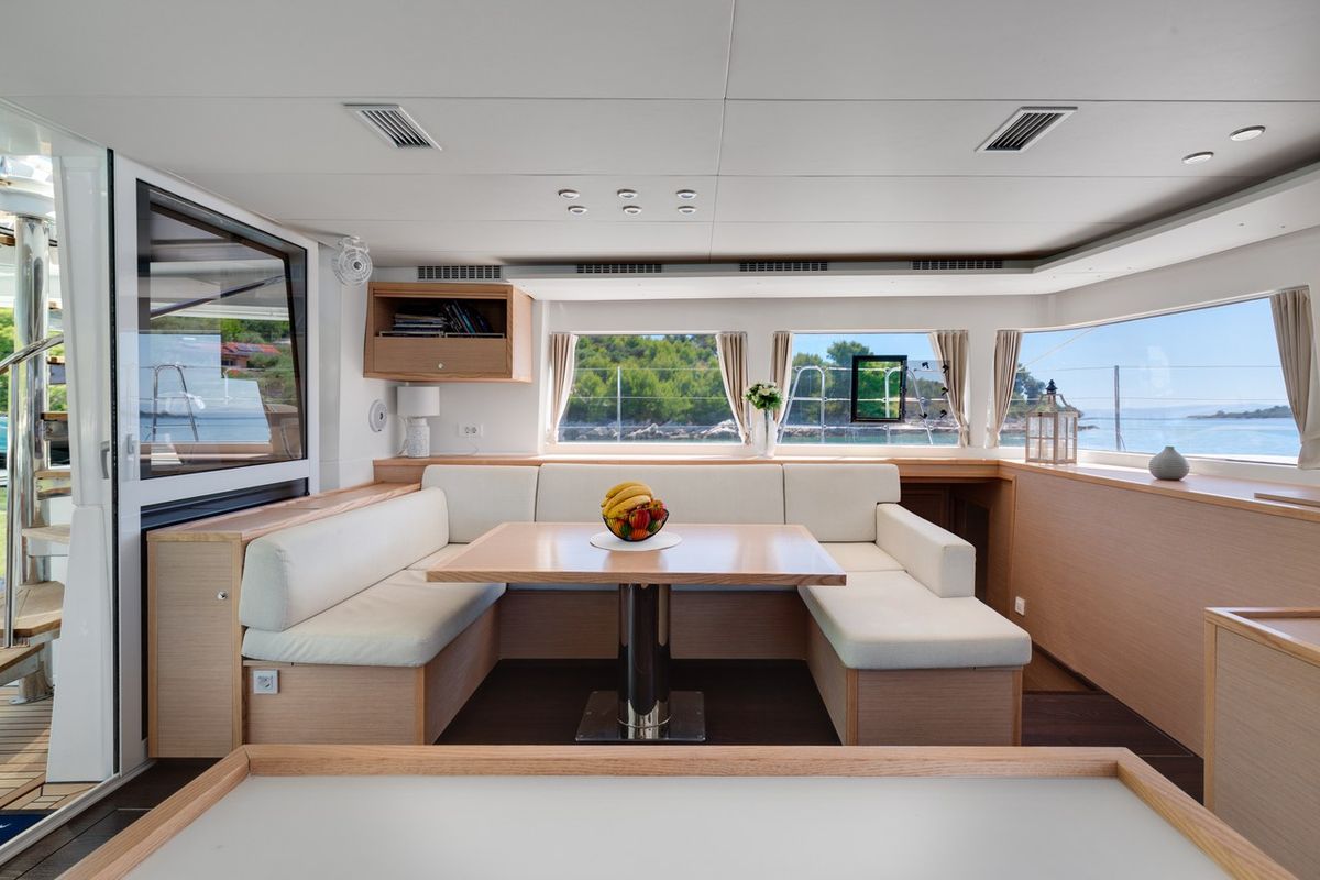 Salon of Cool Change, a Lagoon 560 catamaran at Grad Pula, Croatia