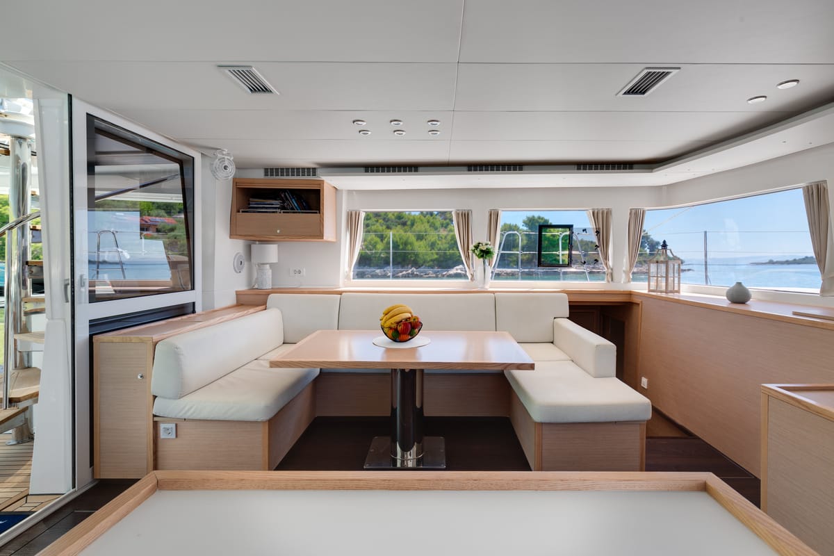 Salon of Cool Change, a Lagoon 560 catamaran at Grad Pula, Croatia