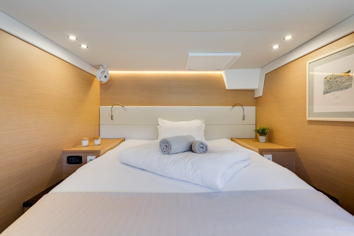Cabin on Cool Change, a Lagoon 560 catamaran at Grad Pula, Croatia