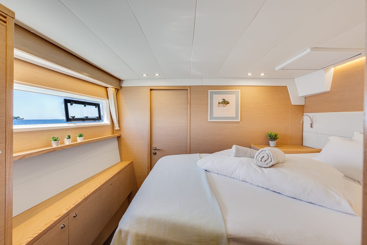 Cabin on Cool Change, a Lagoon 560 catamaran at Grad Pula, Croatia