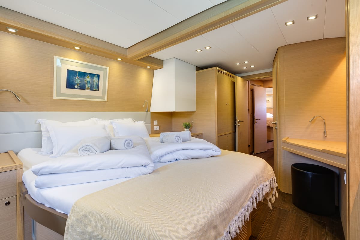 Cabin on Cool Change, a Lagoon 560 catamaran at Grad Pula, Croatia