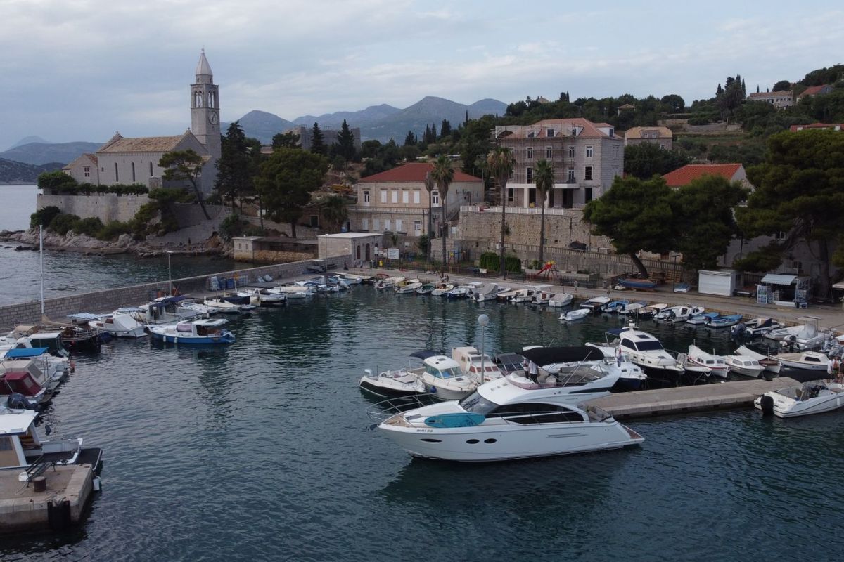 Exterior view of Contessa, a Princess Yachts Princess F43 motorboat at Dubrovnik, Croatia