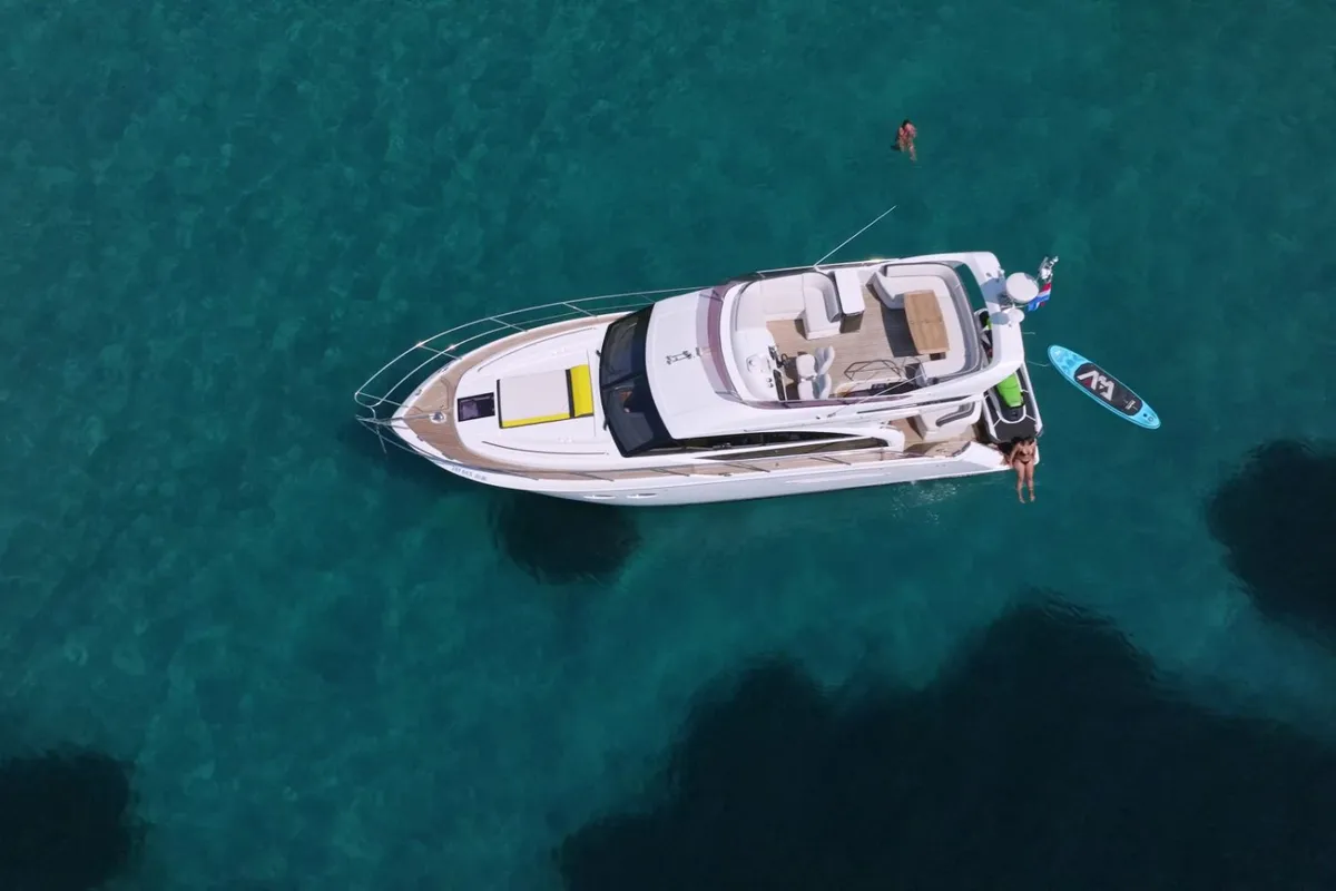 Exterior view of Contessa, a Princess Yachts Princess F43 motorboat at Dubrovnik, Croatia