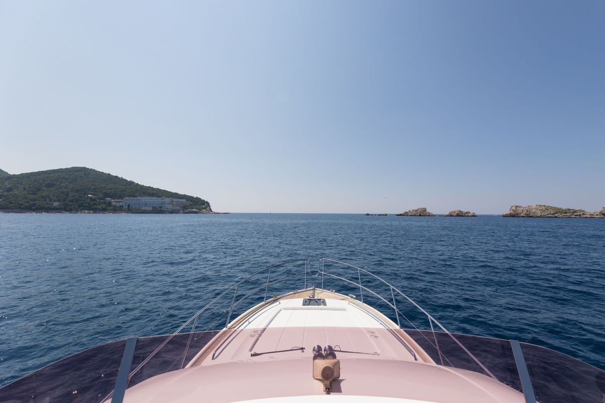 Exterior view of Contessa, a Princess Yachts Princess F43 motorboat at Dubrovnik, Croatia