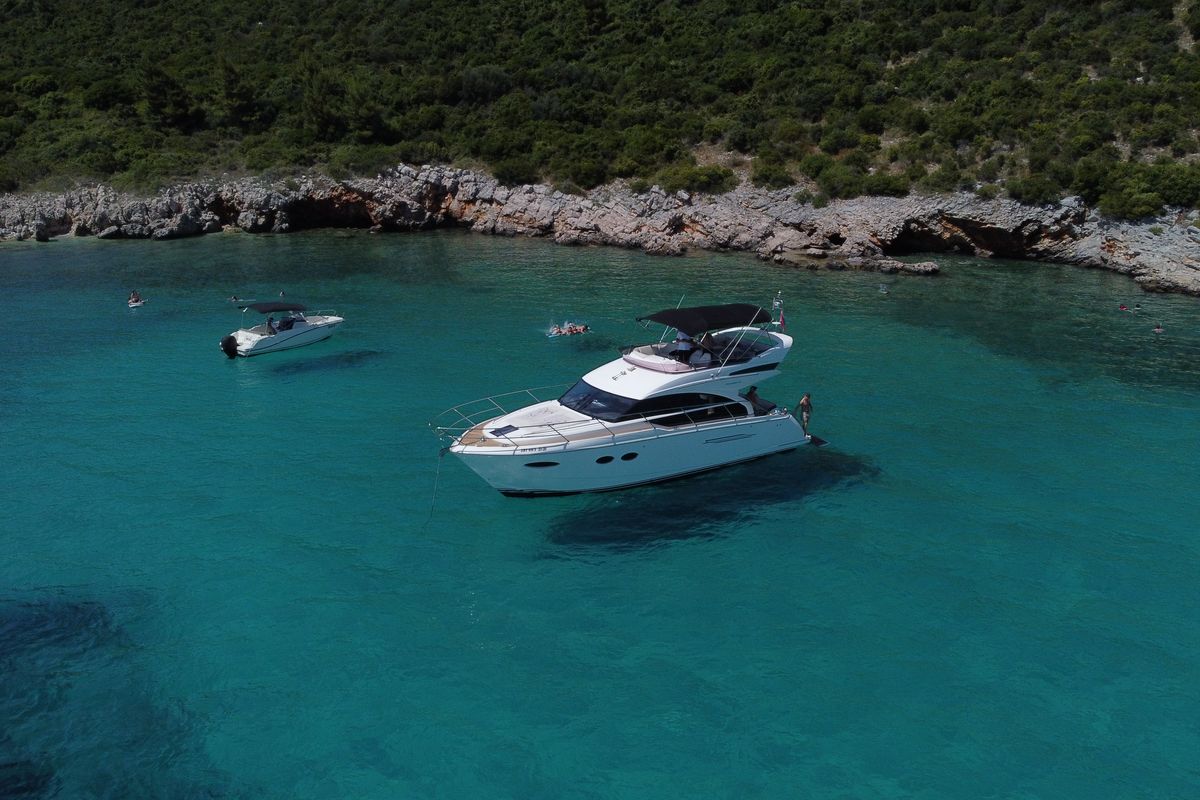 Exterior view of Contessa, a Princess Yachts Princess F43 motorboat at Dubrovnik, Croatia