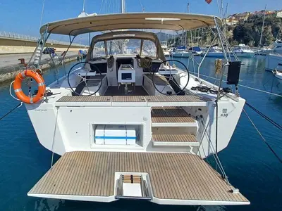 SunLuis, a Dufour Dufour 430 sailboat at Rodi Garganico, Italy