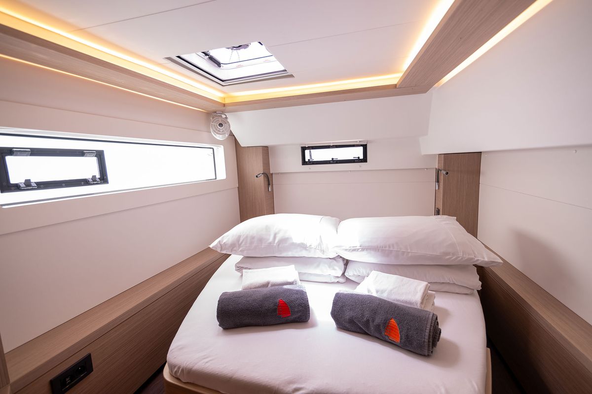 Cabin on Summer Magic, a Lagoon 46 catamaran at Grad Kaštela, Croatia