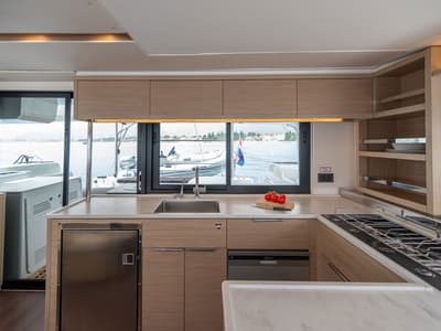 Galley of Summer Magic, a Lagoon 46 catamaran at Grad Kaštela, Croatia