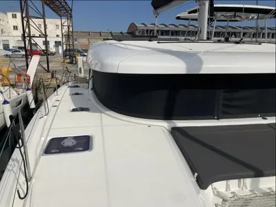 Deck of AF-LAG42VOL, a Lagoon 42 catamaran at Volos Municipality, Greece