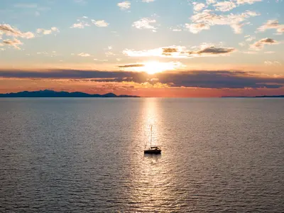Ninive, a Dufour 41 sailboat at Tonnarella, Italy