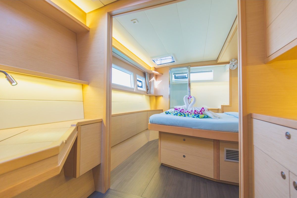 Cabin on Blue Moon, a Lagoon 52F catamaran at Pa Khlok, Thailand