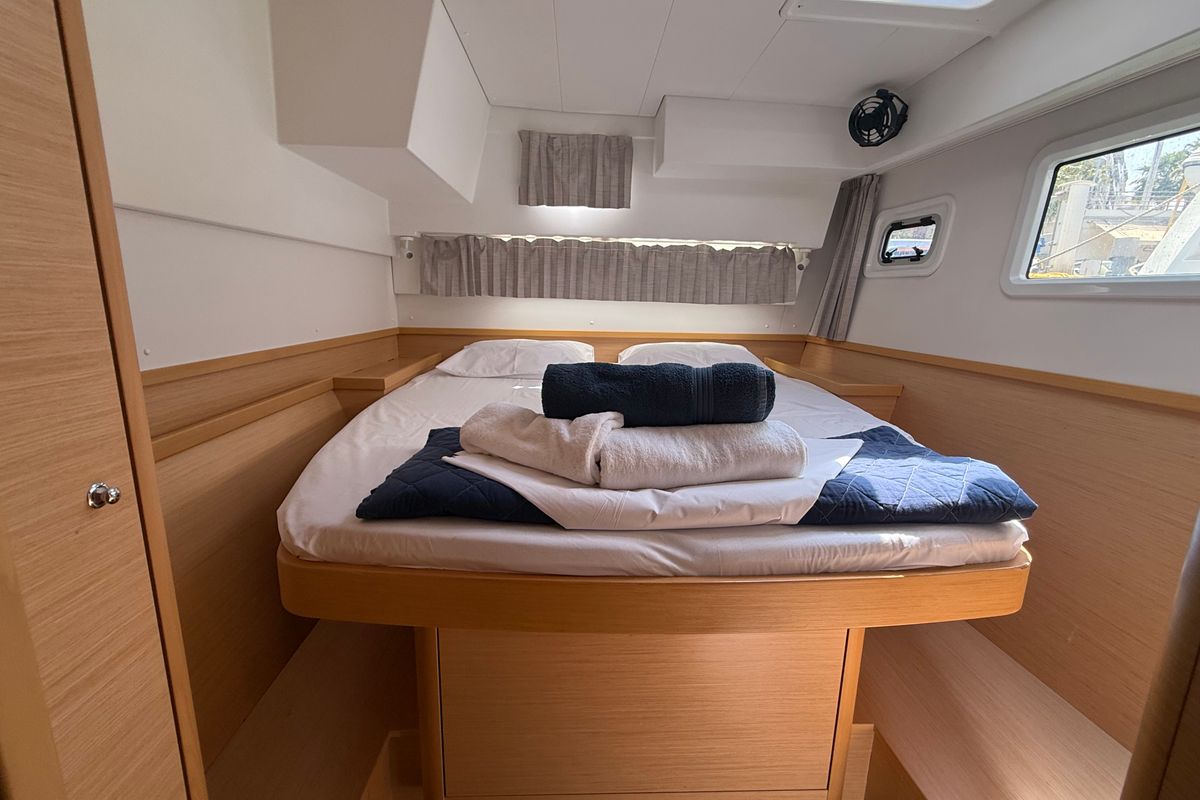 Cabin on Tiamo IV, a Lagoon 42 catamaran at Municipal Unit of Lefkada, Greece