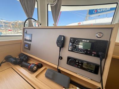 Cockpit of Tiamo IV, a Lagoon 42 catamaran at Municipal Unit of Lefkada, Greece