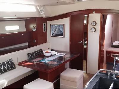 Salon of Apollonis, a Hanse Yachts Hanse 540e sailboat at Salamina Municipal Unit, Greece