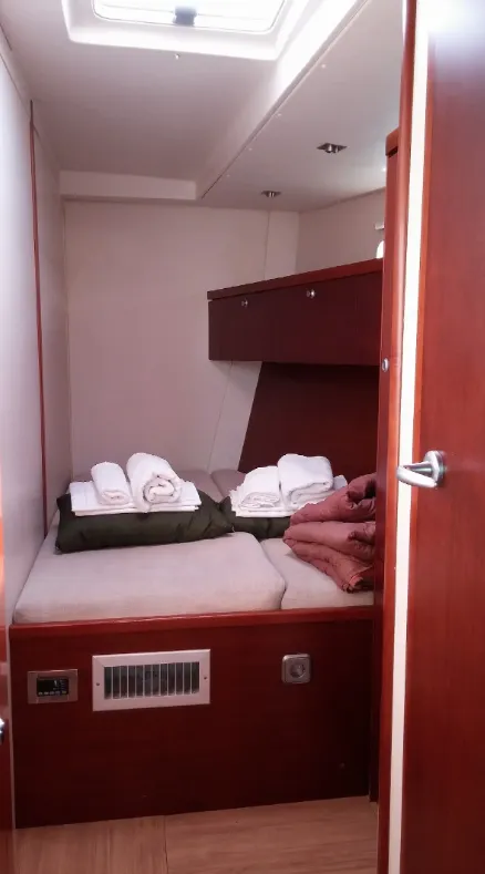 Cabin on Apollonis, a Hanse Yachts Hanse 540e sailboat at Salamina Municipal Unit, Greece