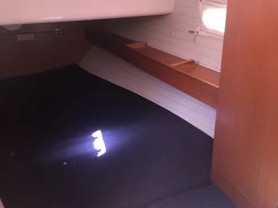 Cabin on Aqua Dream, a Bavaria 43 Cruiser sailboat at Athens, Greece