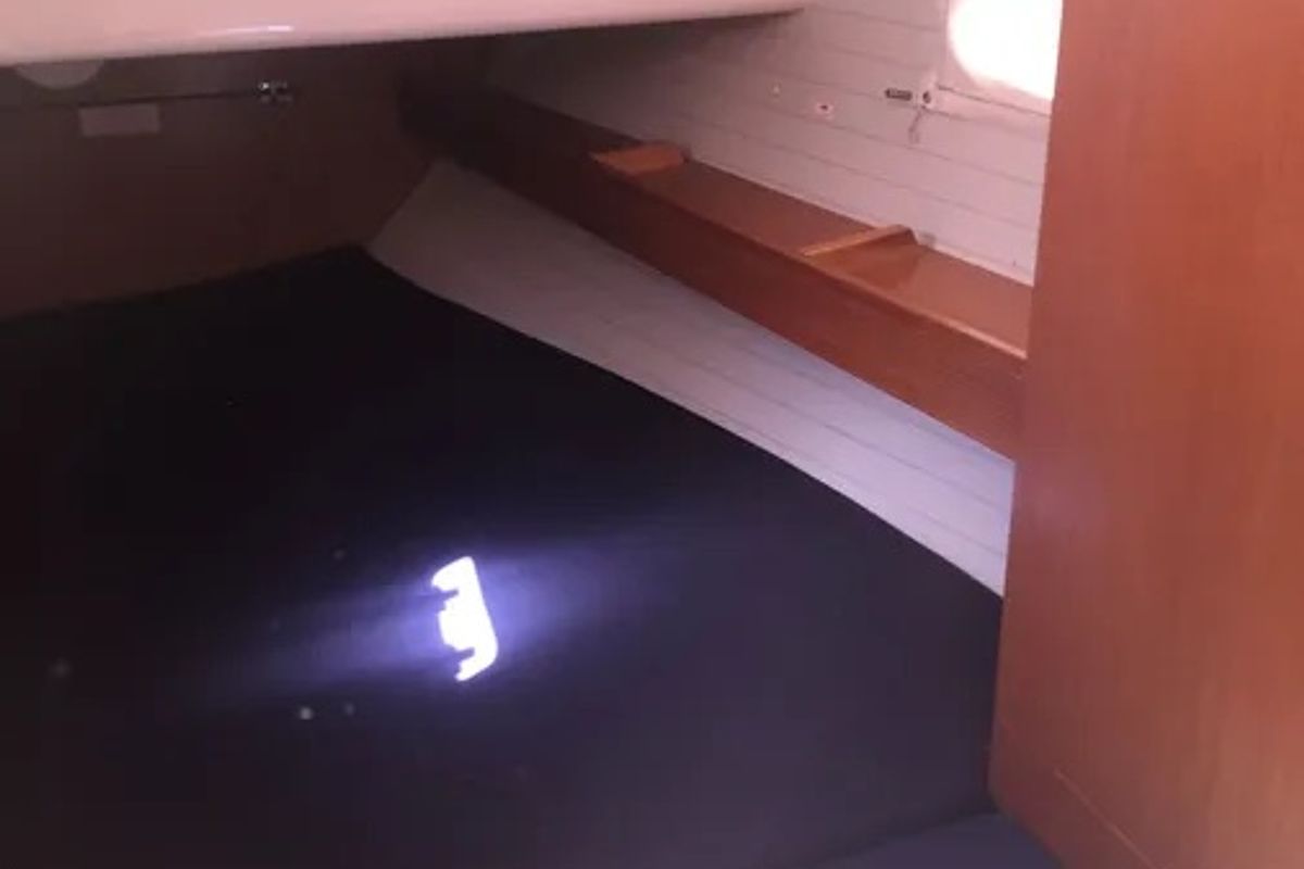 Cabin on Aqua Dream, a Bavaria 43 Cruiser sailboat at Athens, Greece