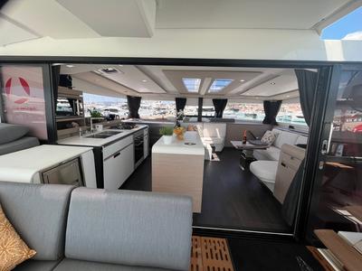 Galley of Cosmos, a Fountaine Pajot Aura 51 catamaran at Seget Donji, Croatia