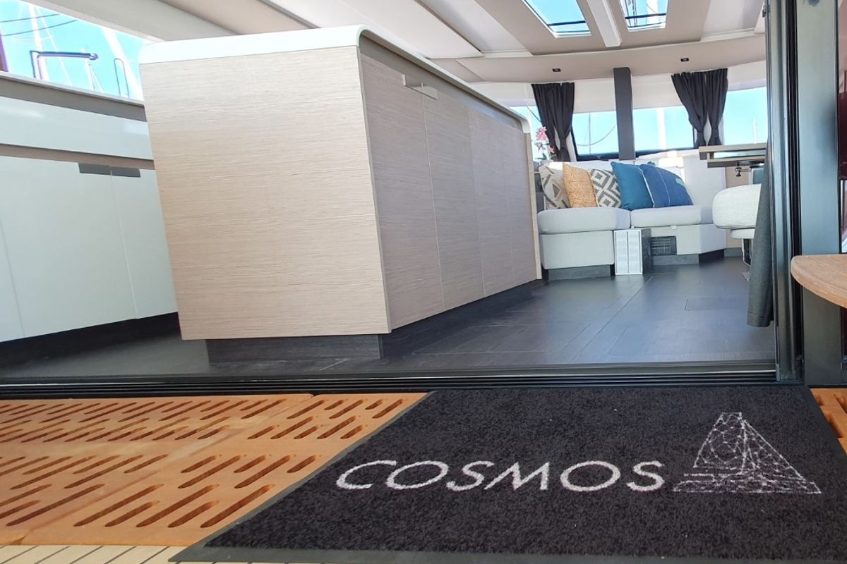 Galley of Cosmos, a Fountaine Pajot Aura 51 catamaran at Seget Donji, Croatia
