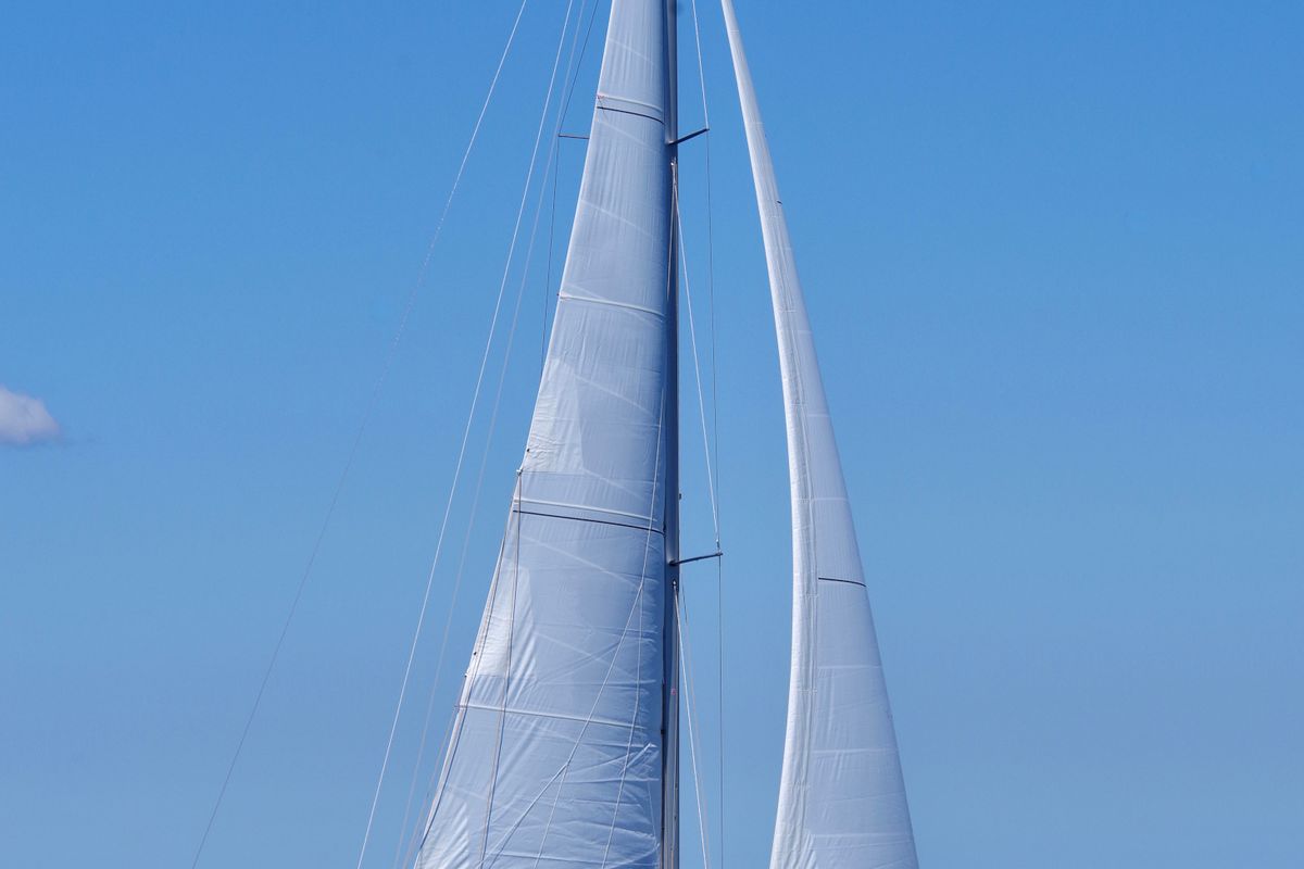 Exterior view of Agnese - Water maker, Solar Panel, a Dufour 530 sailboat at Puntone di Scarlino, Italy