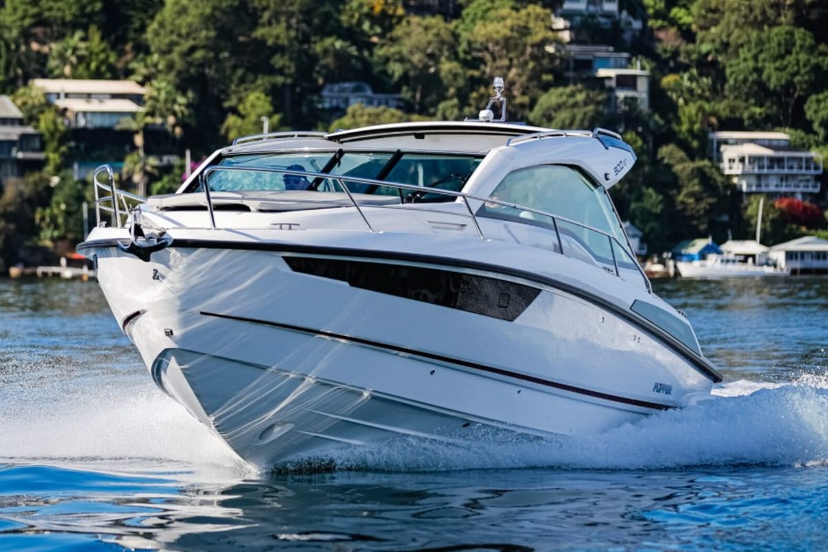 Exterior view of Moncia, a Nimbus Flipper 900 ST yacht at Općina Sukošan, Croatia