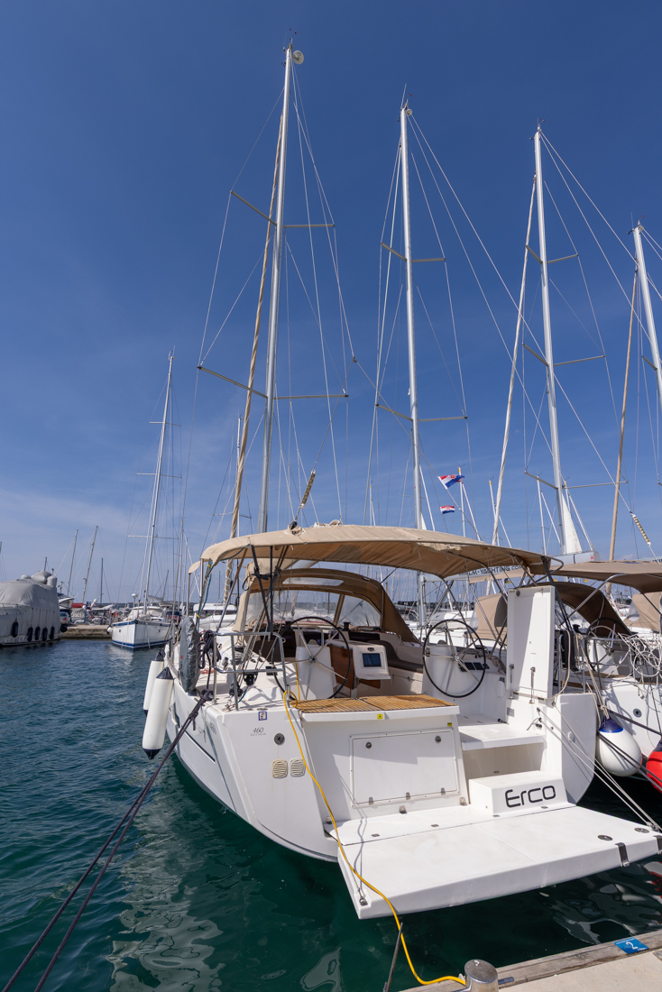 Erco, a Dufour 460 GL sailboat at Grad Biograd na Moru, Croatia