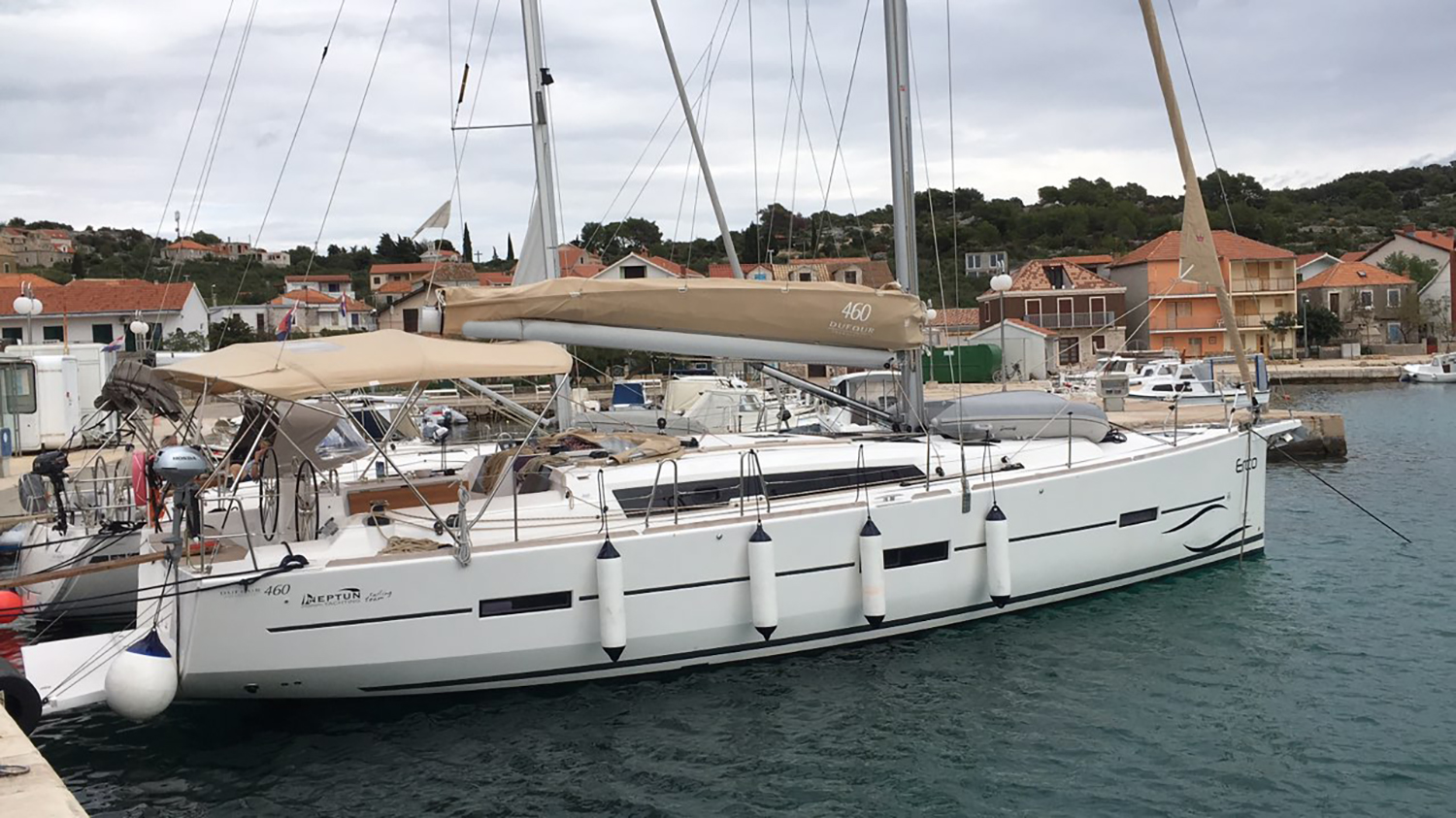 Erco, a Dufour 460 GL sailboat at Grad Biograd na Moru, Croatia