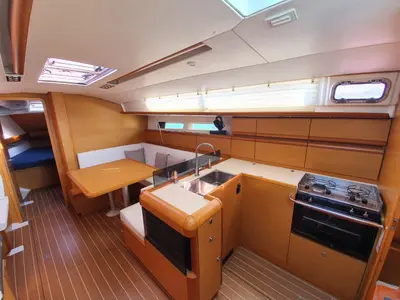 Galley of Malee, a Jeanneau Sun Odyssey 409 sailboat at Baan Salak Phet, Thailand