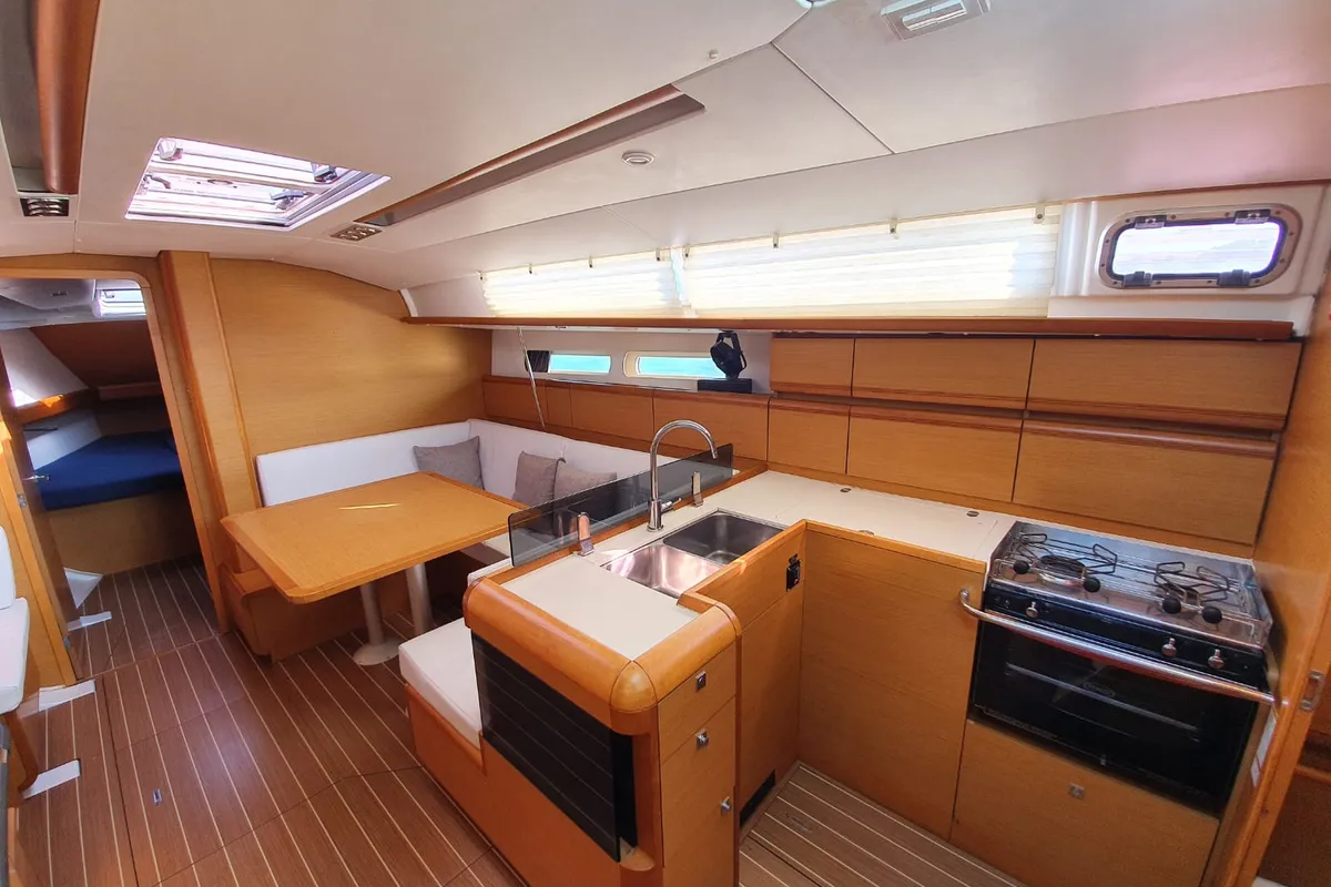 Galley of Malee, a Jeanneau Sun Odyssey 409 sailboat at Baan Salak Phet, Thailand