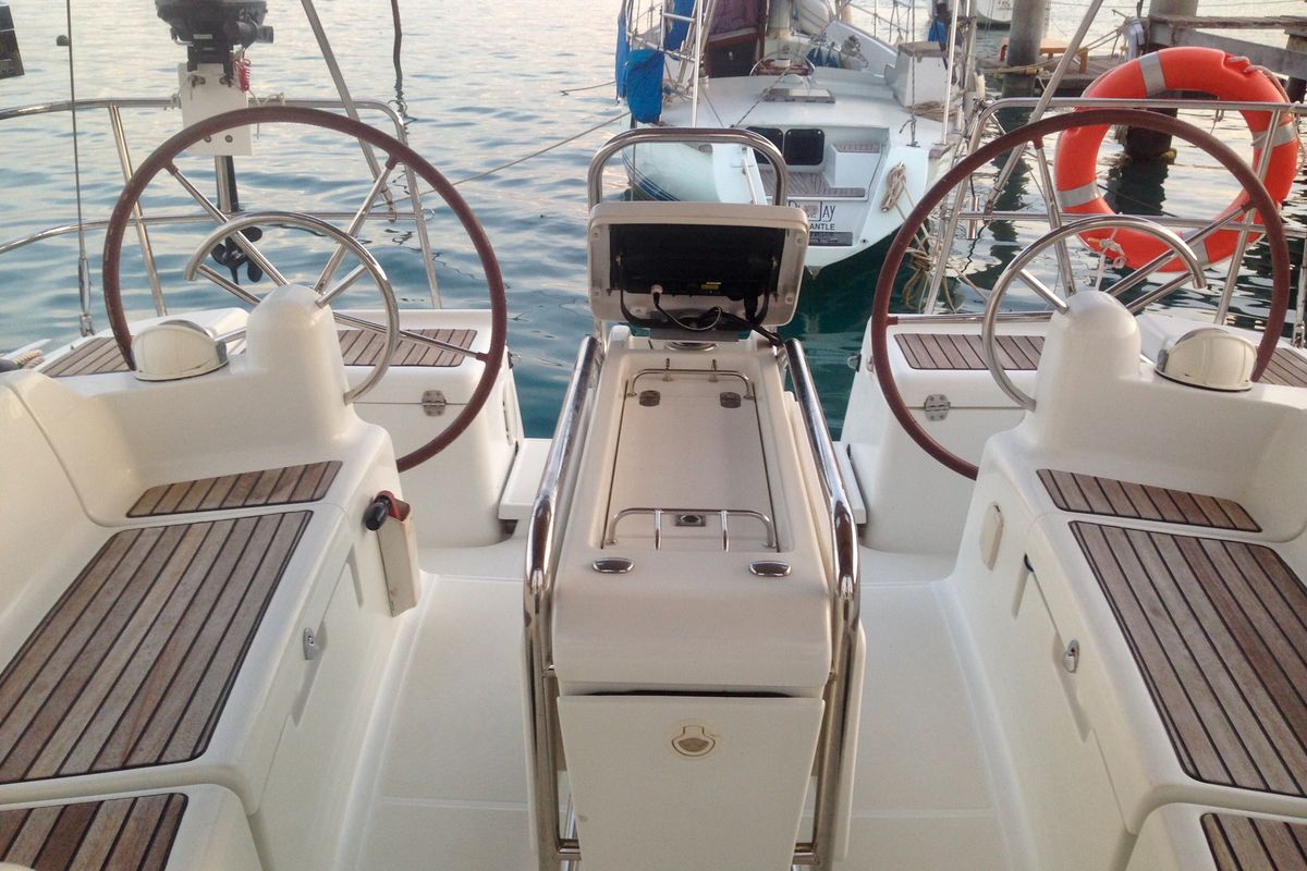 Exterior view of Malee, a Jeanneau Sun Odyssey 409 sailboat at Baan Salak Phet, Thailand
