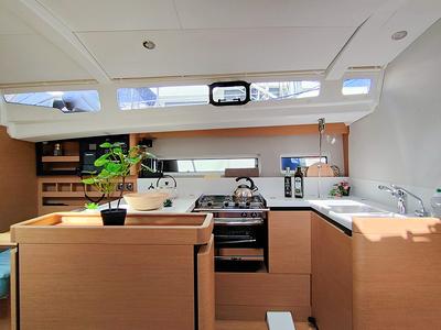 Galley of Sterenn, a Jeanneau Sun Odyssey 440 sailboat at Grimaud, France