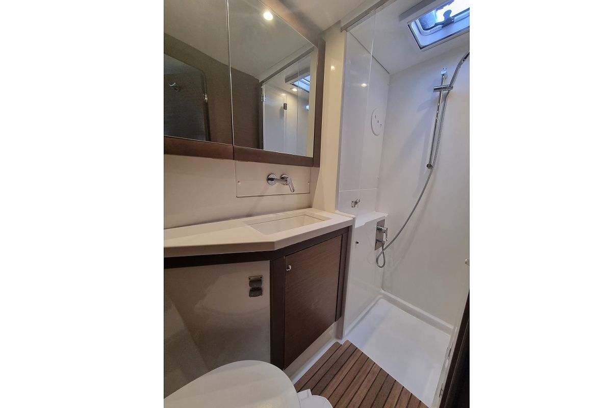 Head on SoulMate, a Lagoon 450 F catamaran at Lavreotiki Municipal Unit, Greece