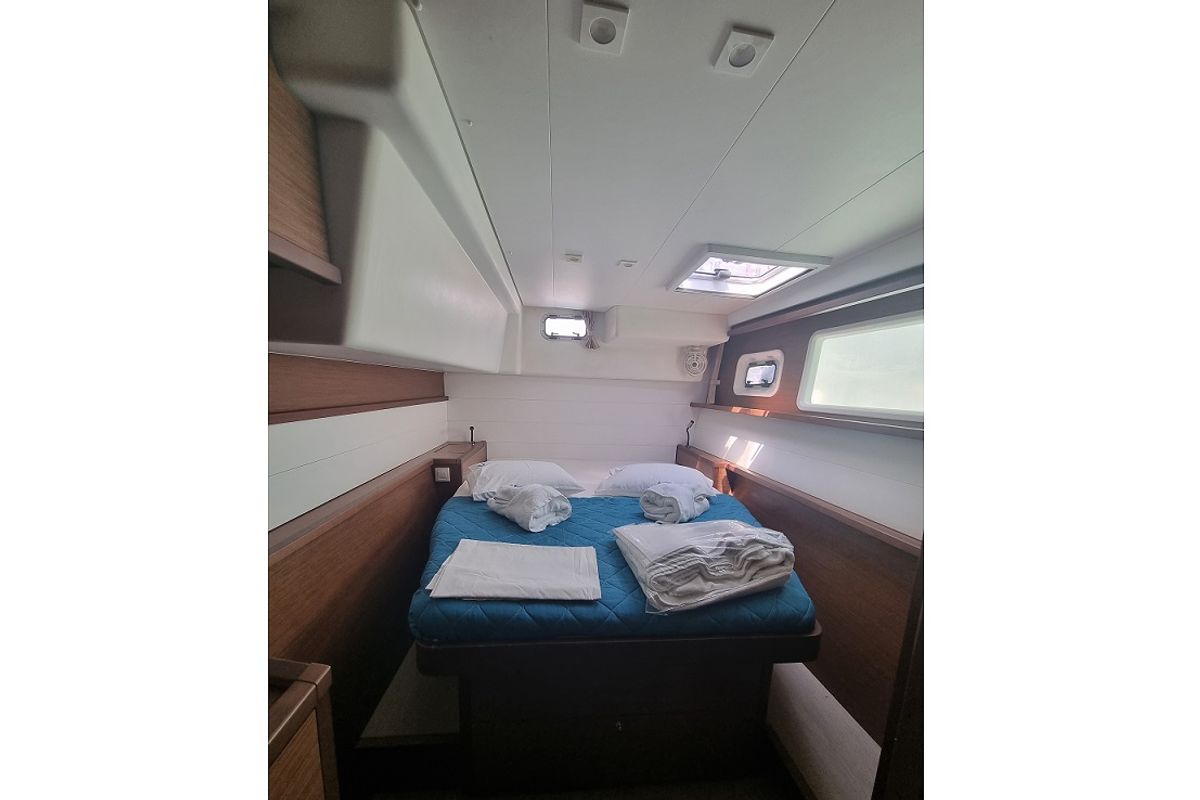 Cabin on SoulMate, a Lagoon 450 F catamaran at Lavreotiki Municipal Unit, Greece