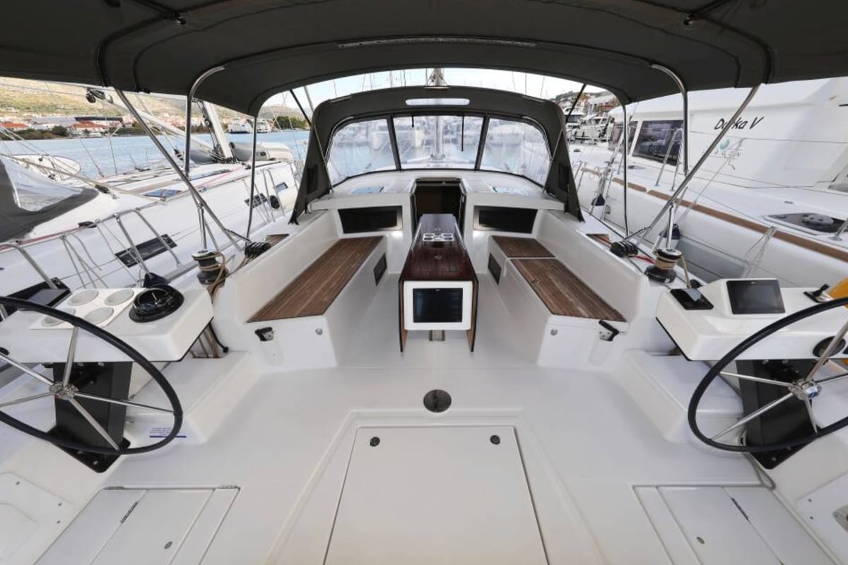Luisa, a Dufour 470 sailboat at Seget Donji, Croatia