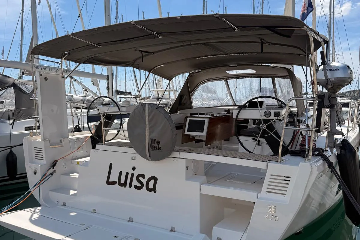 Luisa, a Dufour 470 sailboat at Seget Donji, Croatia